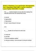 NASCLA Business, Law and Project Management, Test Questions With 100% Correct Answers, Latest Update 2024/2025 (Graded)