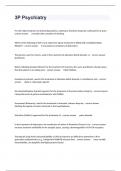 3P Psychiatry Complete Guide With Solutions Of Answers Graded A&plus;&period;