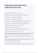 ADEX OSCE QUESTIONS WITH COMPLETE SOLUTION &lpar;1&rpar;