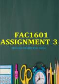 FAC1601 Assignment 3 (COMPLETE ANSWERS) 2ND Semester 2024 