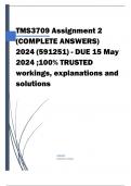 TMS3709 Assignment 2 (COMPLETE ANSWERS) 2024 (591251) - DUE 15 May 2024 Course Teaching Economics in Further Education (TMS3709) Institution University Of South Africa (Unisa) Book Teaching Business, Economics and Enterprise 14-19