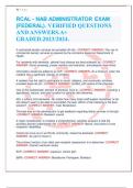 RCAL - NAB ADMINISTRATOR EXAM &lpar;FEDERAL&rpar;&period; VERIFIED QUESTIONS AND ANSWERS&period;A&plus; GRADED&period;2023&sol;2024&period;