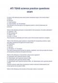 ATI TEAS science practice questions exam