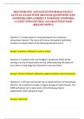 2024 NURS 6521 ADVANCED PHARMACOLOGY ACTUAL EXAM WITH 100 EXAM QUESTIONS AND ANSWERS &lpar;100&percnt; CORRECT VERIFIED ANSWERS&rpar; LATEST UPDATES 2024 &vert;GUARANTEED PASS &lpar;BRAND NEW&excl;&excl;&rpar;