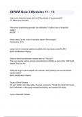 SHWM Quiz 3 Modules 11 - 14