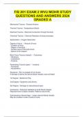 FIS 201 EXAM 2 WVU MOHR STUDY QUESTIONS AND ANSWERS 2024 GRADED A