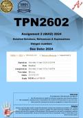TPN2602 Assignment 2 QUIZ (COMPLETE ANSWERS) 2024