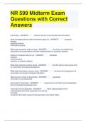 NR 599 Midterm Exam Questions with Correct Answers