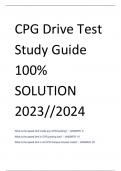 CPG Drive Test Study Guide 100&percnt; SOLUTION
