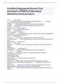 Certified Registered Nurse First Assistant &lpar;CRNFA&rpar;
