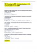 RHS study guide for danb exam with correct answers 2024&period;
