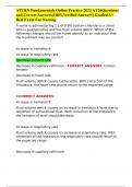 ATI RN Fundamentals Online Practice 2023 A 126Questions and Correct Answers&lpar;100&percnt;Verified Answers&rpar; Graded A&plus; Best Exam For Nursing 