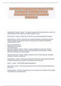 Certified Registered Nurse First Assistant &lpar;CRNFA&rpar; Exam Questions with Complete Solutions