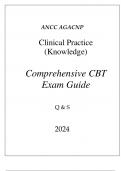 (ANCC) AGACNP CLINICAL PRACTICE (KNOWLEDGE) COMPREHENSIVE CBT EXAM GUIDE