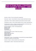 Role & Scope Exam 1 Questions with Complete Solutions 100&percnt; Verified