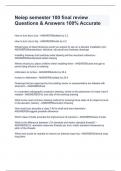Neiep semester 100 final review Questions & Answers 100&percnt; Accurate