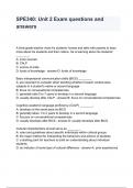 SPE340_ Unit 2 Exam questions and answers