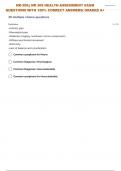  NR-305:| NR 305 HEALTH ASSESSMENT EXAM 3 STUDY GUIDE QUESTIONS WITH 100% CORRECT ANSWERS| GRADED A+