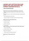 LEADING SAFE CERTIFICATION EXAM  UPDATE 2023- 2024 QUESTIONS AND  CORRECT ANSWERS RATED A+