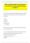 BPA Logical Reasoning Lesson Questions &  Correct Answers &vert; Latest Update &vert;Already  Graded A&plus;