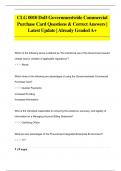 CLG 0010 DoD Governmentwide Commercial  Purchase Card Questions & Correct Answers |  Latest Update |Already Graded A+