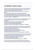 ATI MENTAL HEALTH 2024 EXAM QUESTIONS AND ANSWERS&lpar; A&plus; GRADED 100&percnt; VERIFIED&rpar;&period;