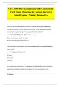 CLG 0010 DoD Governmentwide Commercial  Card Exam Questions & Correct Answers |  Latest Update |Already Graded A+