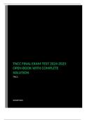TNCC FINAL EXAM TEST 2024-2025 OPEN BOOK WITH COMPLETE SOLUTION