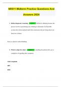 NR511 Midterm Practice Questions And Answers 2024