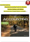 Financial Accounting Tools For Business Decision Making, 10th Edition Solution Manual by Paul D. Kimmel, Jerry J. Weygandt, Verified Chapters 1 - 13, Complete Newest Version