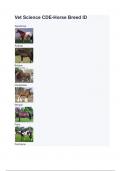 Vet Science CDE-Horse Breed ID with complete solution