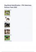 Dog Breed Identification - FFA Veterinary Science Team 2022 with complete solution
