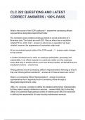 CLC 222 QUESTIONS AND LATEST CORRECT ANSWERS &sol; 100&percnt; PASS with complete solution