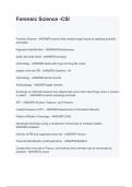 Forensic Science -CSI with complete solution
