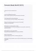 Forensic Study Set &num;3  with complete solution