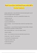 Red Cross First Aid Final Exam with 100&percnt; Correct Answers