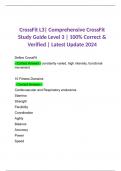 CrossFit L3| Comprehensive CrossFit Study Guide Level 3 | 100% Correct & Verified | Latest Update 2024