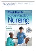 TEST BANK FOR FUNDAMENTALS OF NURSING 10 TH EDITION by Taylor LATEST UPDATE 2024 PASS A+