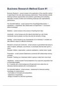 Business Research Method Exam &num;1