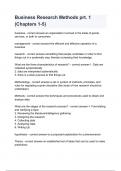 Business Research Methods prt&period; 1 &lpar;Chapters 1-5&rpar;