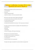 Marketo Certification Associate &lpar;MCA&rpar; exam Questions and Answers Rated A&plus;