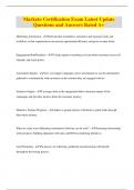 Marketo Certification Associate &lpar;MCA&rpar; exam Questions and Answers Rated A&plus;