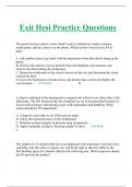 Exit Hesi Practice Questions