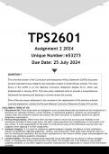 TPS2601 Assignment 2 (ANSWERS) 2024 - DISTINCTION GUARANTEED