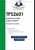 TPS2601 Assignment 2 &lpar;QUALITY ANSWERS&rpar; 2024
