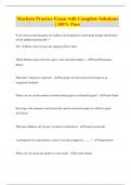 Marketo Practice Exam with Complete Solutions  &vert; 100&percnt; Pass
