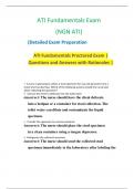 ATI Fundamentals Proctored Exam | Questions and Answers with Rationales |