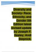 Test Bank For Diversity and Society- Race&comma; Ethnicity&comma; and Gender 5th Edition latest revised update by Joseph F&period; Healey&comma; Andi Stepnick&period;&period;pdf
