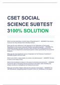 CSET SOCIAL  SCIENCE SUBTEST  3100&percnt; SOLUTION