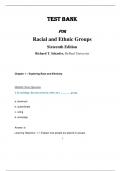 Test Bank For Racial and Ethnic Groups, 16th Edition by Richard T. Schaefer - 2024 Chapter 1-17